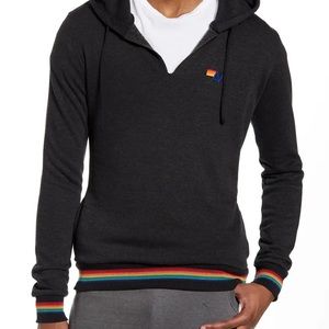 Aviator Nation Prism Split Neck Unisex Hoodie - L